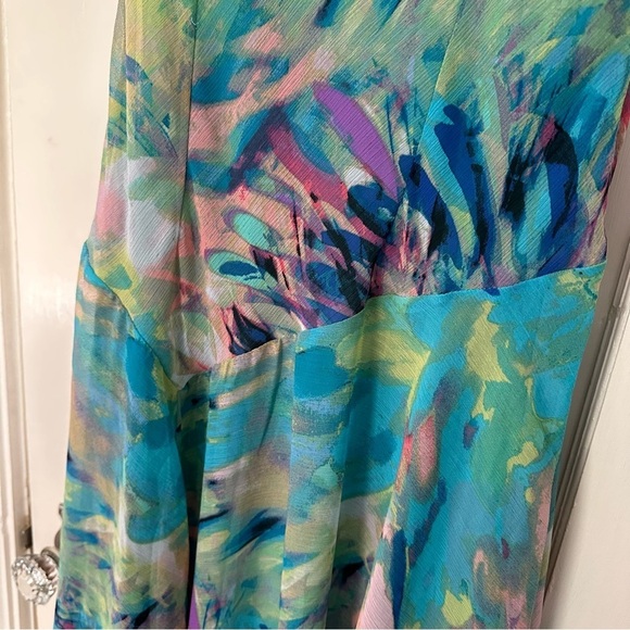 Rabbit Rabbit Rabbit Dress Asymmetrical Babydoll V-neck Drop Waist Fairy Sz 12 - Picture 6 of 14